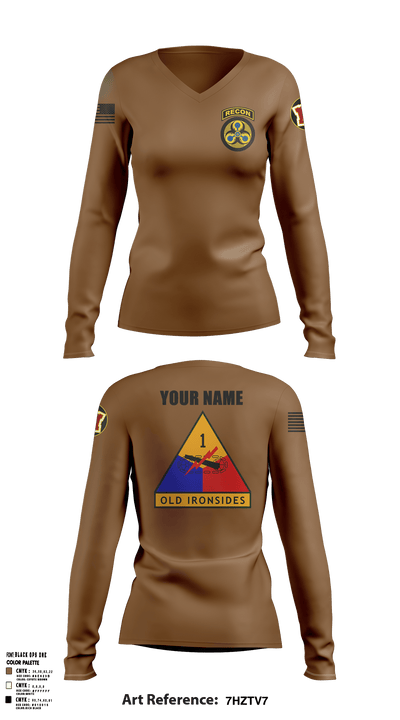 Recon2 55013620 Women's Long Sleeve V-neck Shirt - 3