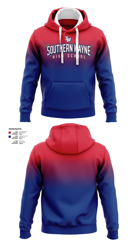 Hoodie, Southern Wayne High School Basketball, Men's Basketball, Teamtime, Team time, sublimation, custom sports apparel, team uniforms, spirit wear, spiritwear, sports uniforms, custom shirts, team store, custom team store, fundraiser sports, apparel fundraiser