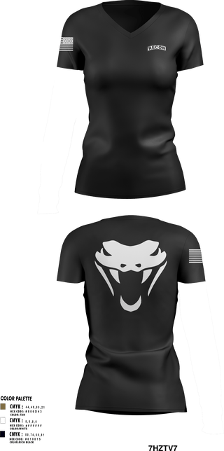 Womens Short Sleeve Vneck Shirt, RookVIPERS, Army, Teamtime, Team time, sublimation, custom sports apparel, team uniforms, spirit wear, spiritwear, sports uniforms, custom shirts, team store, custom team store, fundraiser sports, apparel fundraiser