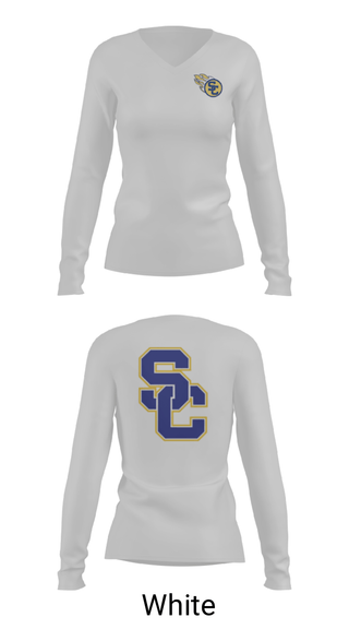 Womens Long Sleeve Vneck Shirt, St Charles Catholic High School Football, Football, Teamtime, Team time, sublimation, custom sports apparel, team uniforms, spirit wear, spiritwear, sports uniforms, custom shirts, team store, custom team store, fundraiser sports, apparel fundraiser