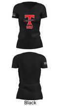 Tillamook High School Golf 20203804 Women's Short Sleeve V-neck Shirt - 38