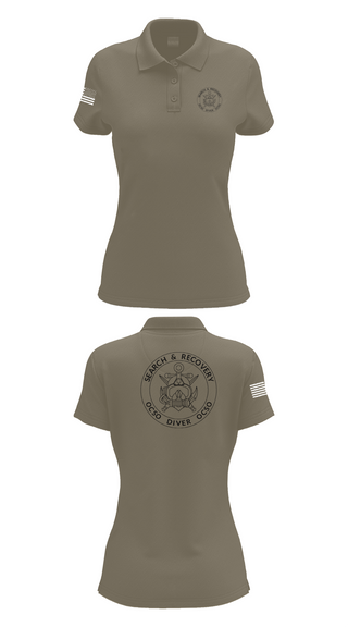 Womens Short Sleeve Performance Polo, Underwater Search & Recovery Team, Police, Teamtime, Team time, sublimation, custom sports apparel, team uniforms, spirit wear, spiritwear, sports uniforms, custom shirts, team store, custom team store, fundraiser sports, apparel fundraiser