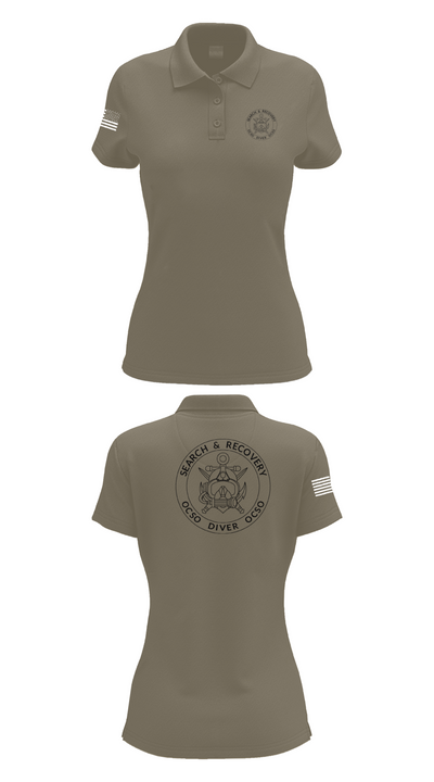 Underwater Search & Recovery Team 25630858 Women's Short Sleeve Performance Polo  - 71