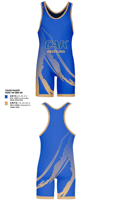 Christian Academy of Knoxville Wrestling 95944455 Wrestling Singlet - 1