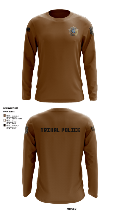 Eastern Shawnee Tribal Police 67427450 Long Sleeve Performance Shirt - 8