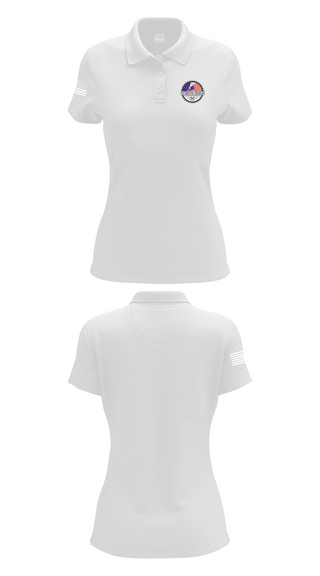 Womens Short Sleeve Performance Polo, Patriotic Designs & CNC, , Teamtime, Team time, sublimation, custom sports apparel, team uniforms, spirit wear, spiritwear, sports uniforms, custom shirts, team store, custom team store, fundraiser sports, apparel fundraiser