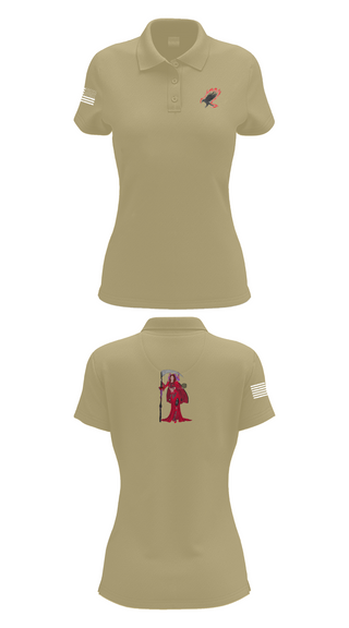 Womens Short Sleeve Performance Polo, A Co. 152 BEB, Army, Teamtime, Team time, sublimation, custom sports apparel, team uniforms, spirit wear, spiritwear, sports uniforms, custom shirts, team store, custom team store, fundraiser sports, apparel fundraiser