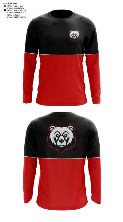 Bear River High School Golf 54713106 Long Sleeve Performance Shirt - 41