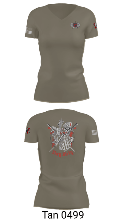 Dirty Deuce 1357112 Women's Short Sleeve V-neck Shirt - 68