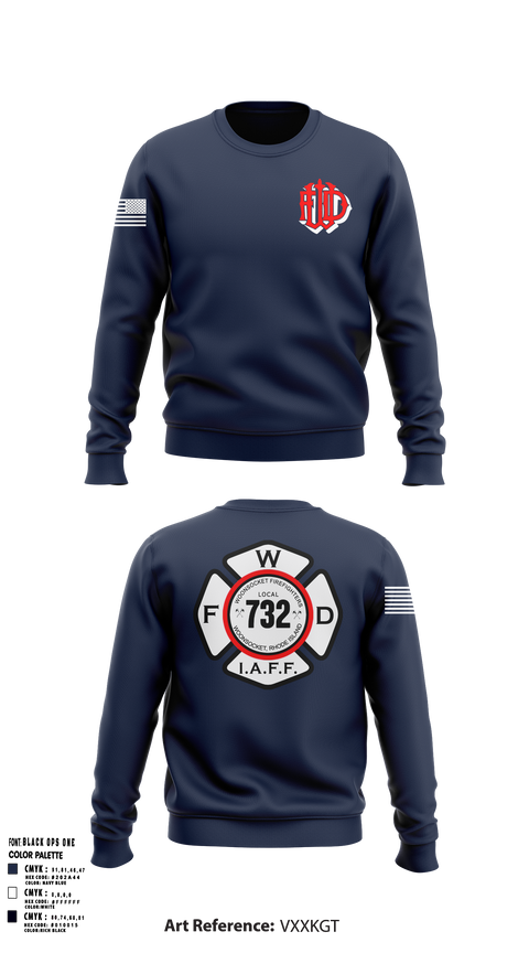 Crew Neck Sweatshirt, Woonsocket, Fire Department, Teamtime, Team time, sublimation, custom sports apparel, team uniforms, spirit wear, spiritwear, sports uniforms, custom shirts, team store, custom team store, fundraiser sports, apparel fundraiser