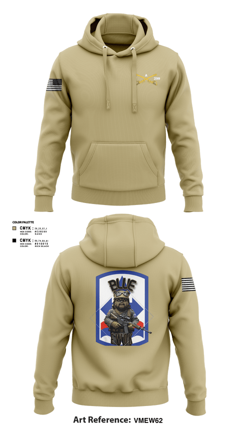 Hoodie, Bad boyzBlue Ewok, Army, Teamtime, Team time, sublimation, custom sports apparel, team uniforms, spirit wear, spiritwear, sports uniforms, custom shirts, team store, custom team store, fundraiser sports, apparel fundraiser