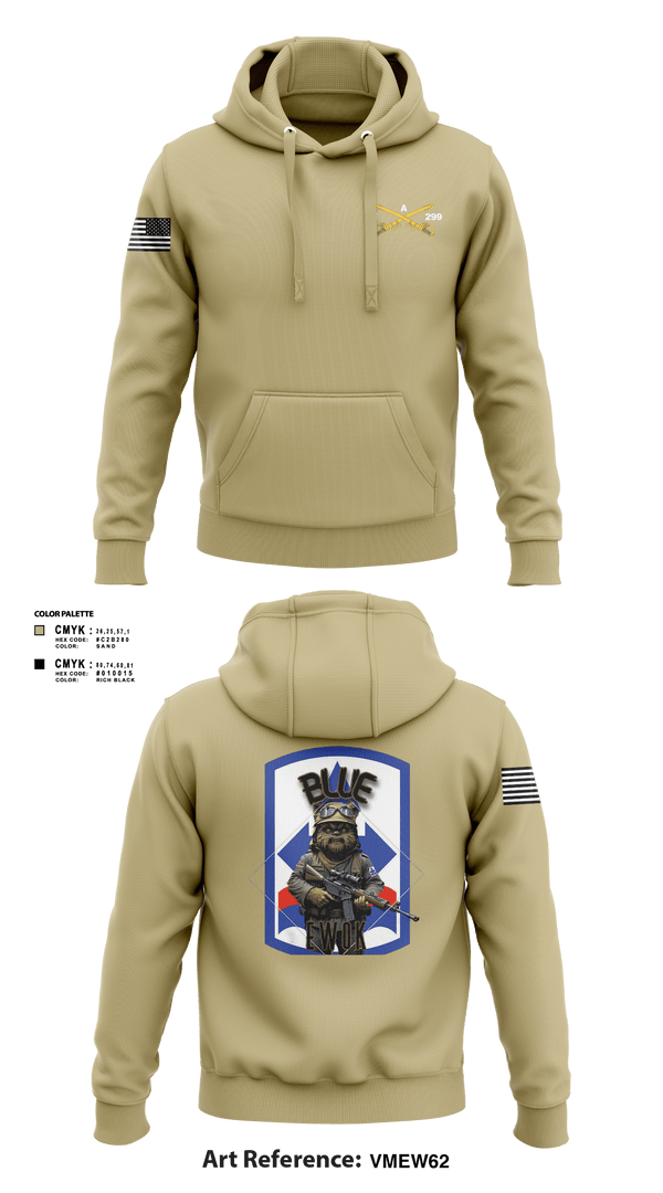 Hoodie, Bad boyzBlue Ewok, Army, Teamtime, Team time, sublimation, custom sports apparel, team uniforms, spirit wear, spiritwear, sports uniforms, custom shirts, team store, custom team store, fundraiser sports, apparel fundraiser