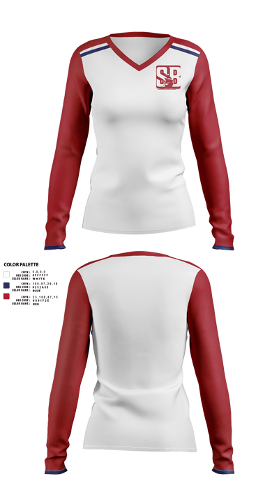 Sturgeon Bay High School Band 49862226 Women's Long Sleeve V-neck Shirt - 40