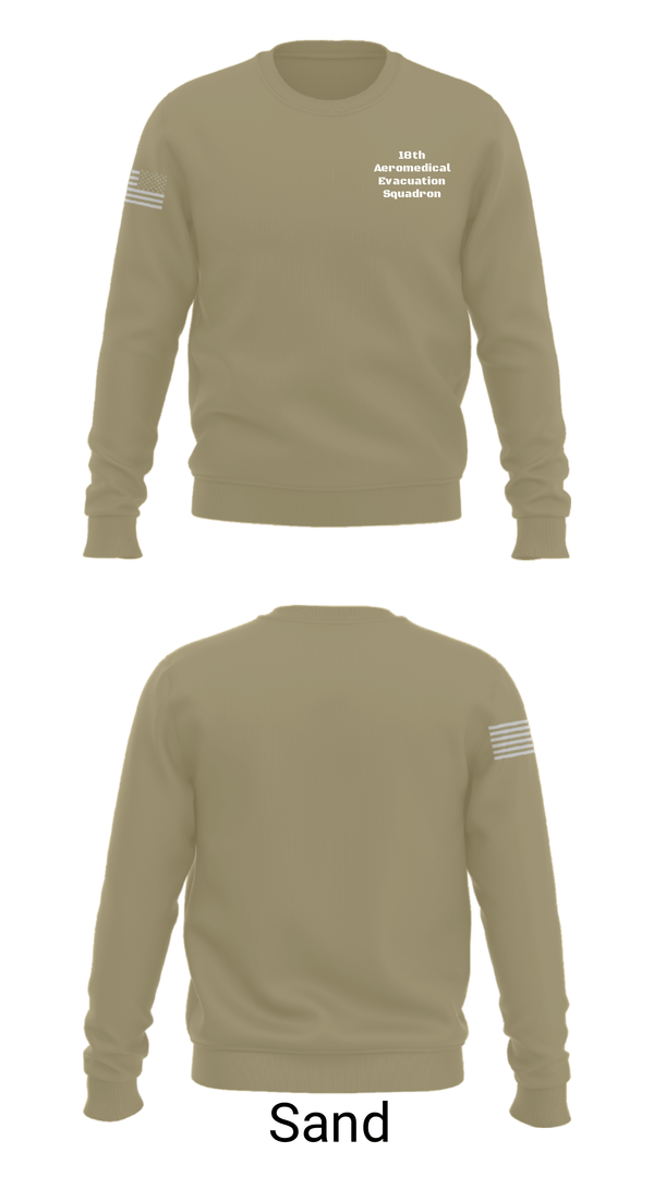 Crew Neck Sweatshirt, 18th Aeromedical Evacuation Squadron, Air Force, Teamtime, Team time, sublimation, custom sports apparel, team uniforms, spirit wear, spiritwear, sports uniforms, custom shirts, team store, custom team store, fundraiser sports, apparel fundraiser