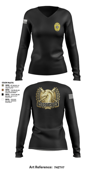 Womens Long Sleeve Vneck Shirt, Charlie SquadCharlie SquadCNT (Crisis Negotiation Team), Police, Teamtime, Team time, sublimation, custom sports apparel, team uniforms, spirit wear, spiritwear, sports uniforms, custom shirts, team store, custom team store, fundraiser sports, apparel fundraiser