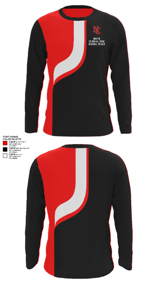 Long Sleeve Performance Shirt, North Central High School Track, Track & Field, Teamtime, Team time, sublimation, custom sports apparel, team uniforms, spirit wear, spiritwear, sports uniforms, custom shirts, team store, custom team store, fundraiser sports, apparel fundraiser