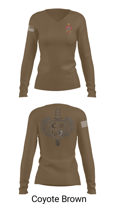 1/6 Charlie company 57623545 Women's Long Sleeve V-neck Shirt - 17