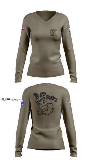 Women's Long Sleeve Vneck Shirt, Ewok dismount3rd PLT Bad BoysBad boyz3rd PLT Bad BoysBad Boiiz3rd PLT Bad BoysPT Bad Boiiz3rd PLT Bad BoysBlue Ewok, , Teamtime, Team time, sublimation, custom sports apparel, team uniforms, spirit wear, spiritwear, sports uniforms, custom shirts, team store, custom team store, fundraiser sports, apparel fundraiser