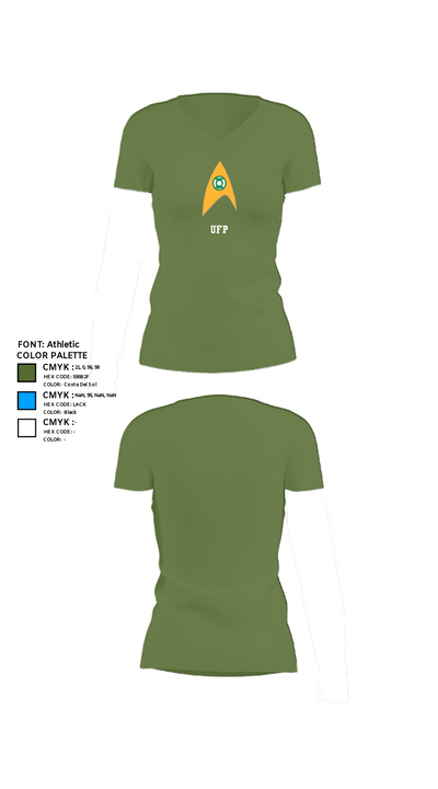 UFP 2338397 Women's Short Sleeve V-neck Shirt - 44