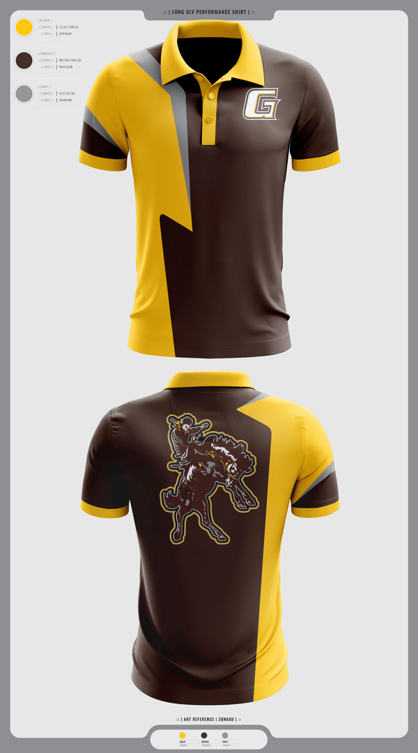 Short Sleeve Performance Polo, Garden City Broncbusters, Golf, Teamtime, Team time, sublimation, custom sports apparel, team uniforms, spirit wear, spiritwear, sports uniforms, custom shirts, team store, custom team store, fundraiser sports, apparel fundraiser