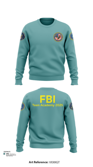 Crew Neck Sweatshirt, FBI Citizens Academy, , Teamtime, Team time, sublimation, custom sports apparel, team uniforms, spirit wear, spiritwear, sports uniforms, custom shirts, team store, custom team store, fundraiser sports, apparel fundraiser