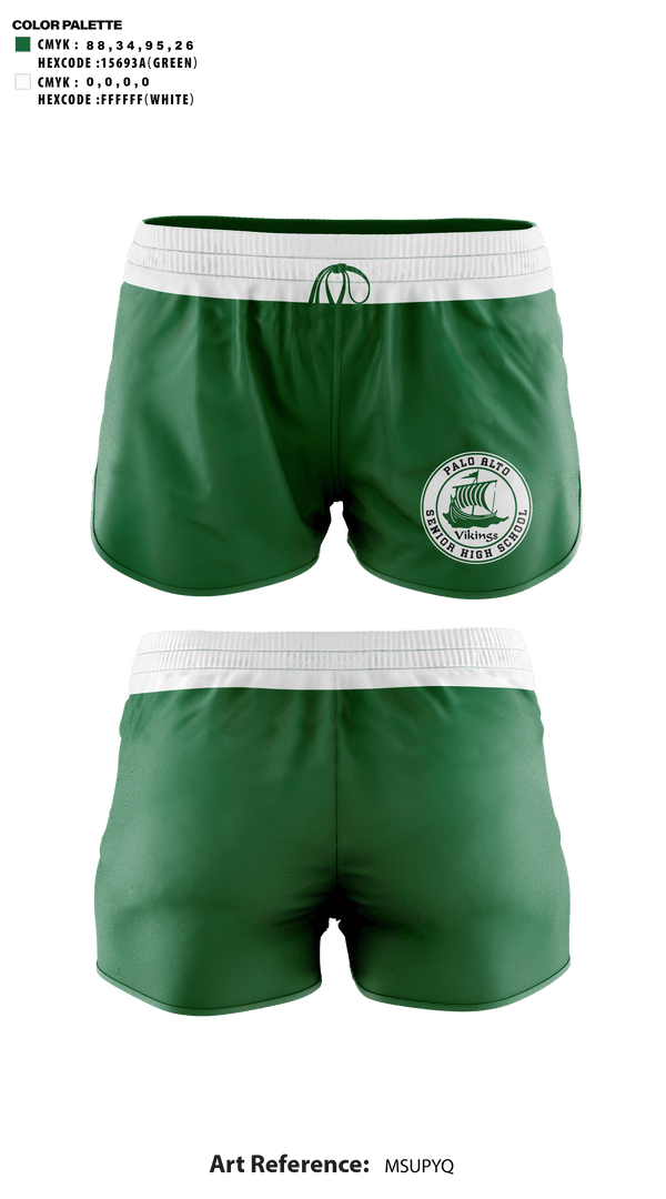 Womens Shorts, Palo Alto High School Cheer, Cheer, Teamtime, Team time, sublimation, custom sports apparel, team uniforms, spirit wear, spiritwear, sports uniforms, custom shirts, team store, custom team store, fundraiser sports, apparel fundraiser