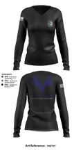 Sunlake High School Cadet Squadron 6161246 Women's Long Sleeve V-neck Shirt - 98
