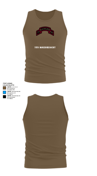 Tank Top, 75th Ranger Regiment, Army, Teamtime, Team time, sublimation, custom sports apparel, team uniforms, spirit wear, spiritwear, sports uniforms, custom shirts, team store, custom team store, fundraiser sports, apparel fundraiser