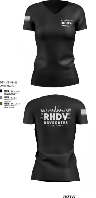 Womens Short Sleeve Vneck Shirt, 711 HPW/RHDV, Army, Teamtime, Team time, sublimation, custom sports apparel, team uniforms, spirit wear, spiritwear, sports uniforms, custom shirts, team store, custom team store, fundraiser sports, apparel fundraiser