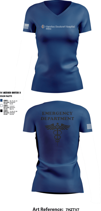 HCA Healthcare 33098626 Women's Short Sleeve V-neck Shirt - 1