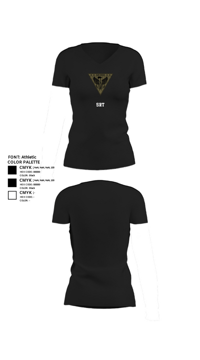 SRT 56874083 Women's Short Sleeve V-neck Shirt - 23