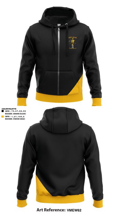Del Mar High School Band 83385867 Zip Hoodie - 1