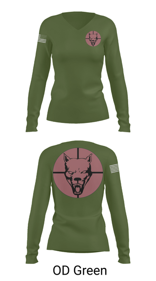 Womens Long Sleeve Vneck Shirt, Hellhound PLT, A CO, 2-8 CAV, , Teamtime, Team time, sublimation, custom sports apparel, team uniforms, spirit wear, spiritwear, sports uniforms, custom shirts, team store, custom team store, fundraiser sports, apparel fundraiser