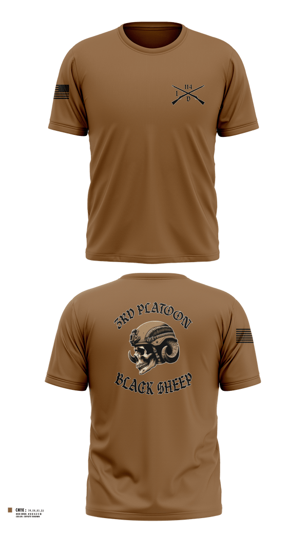 Short Sleeve Performance Shirt, 3rd PLT Black SheepDelta company 114, Army, Teamtime, Team time, sublimation, custom sports apparel, team uniforms, spirit wear, spiritwear, sports uniforms, custom shirts, team store, custom team store, fundraiser sports, apparel fundraiser