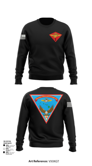 Crew Neck Sweatshirt, Marine Air Group 24, Marines, Teamtime, Team time, sublimation, custom sports apparel, team uniforms, spirit wear, spiritwear, sports uniforms, custom shirts, team store, custom team store, fundraiser sports, apparel fundraiser