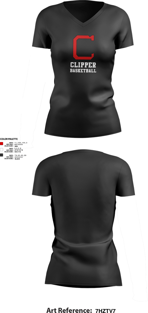Womens Short Sleeve Vneck Shirt, Columbiana High School Basketball, Men's Basketball, Teamtime, Team time, sublimation, custom sports apparel, team uniforms, spirit wear, spiritwear, sports uniforms, custom shirts, team store, custom team store, fundraiser sports, apparel fundraiser