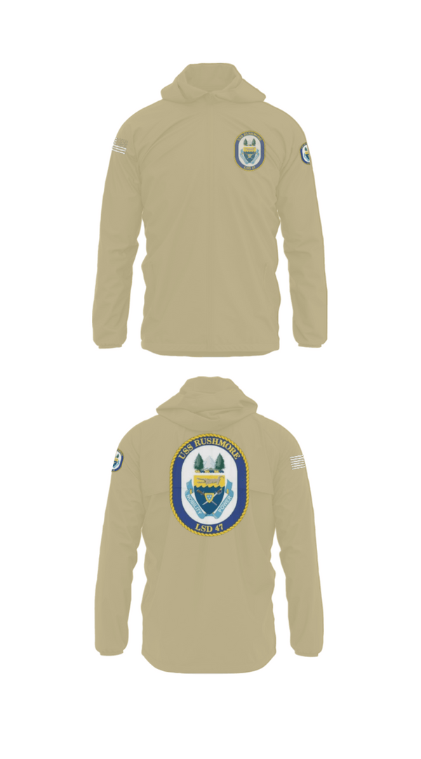 Windbreaker, USS RUSHMORE, Navy, Teamtime, Team time, sublimation, custom sports apparel, team uniforms, spirit wear, spiritwear, sports uniforms, custom shirts, team store, custom team store, fundraiser sports, apparel fundraiser