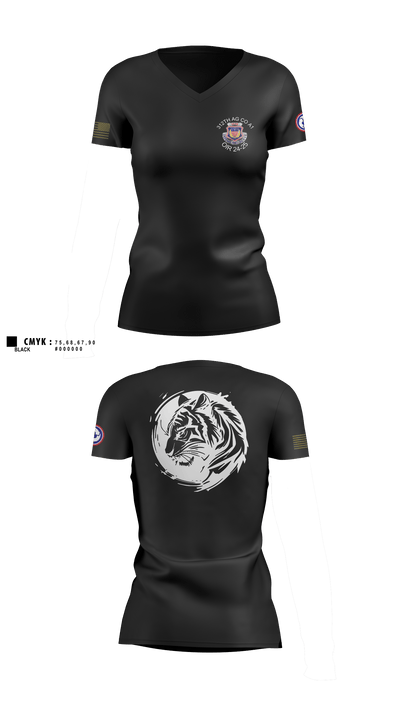 312th HR CO, A1 Postal 64167397 Women's Short Sleeve V-neck Shirt - 3