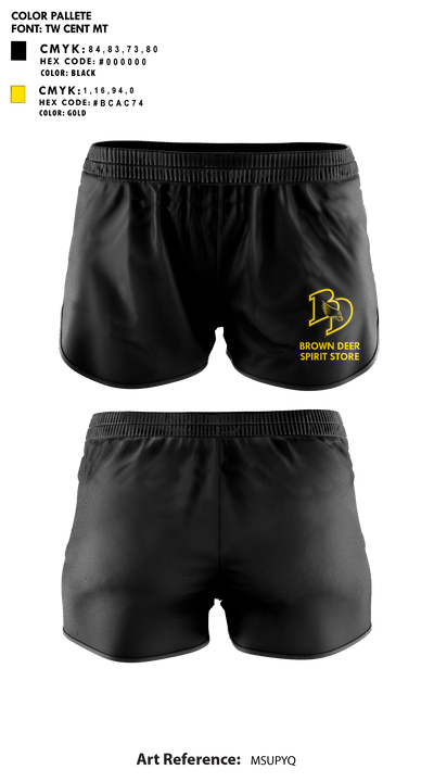 Brown Deer High School 85549298 Women's Shorts - 1