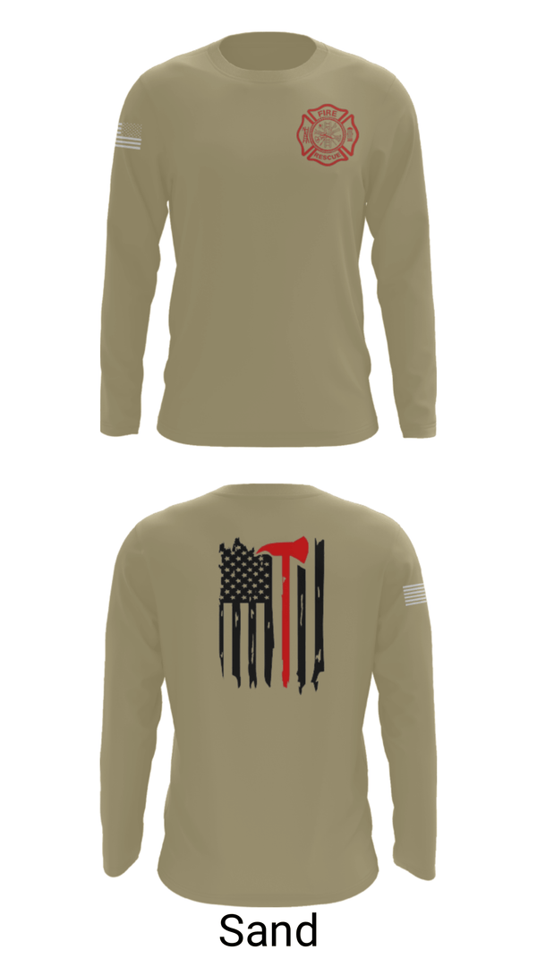 Long Sleeve Performance Shirt, Okay Fire & Rescue, Fire Department, Teamtime, Team time, sublimation, custom sports apparel, team uniforms, spirit wear, spiritwear, sports uniforms, custom shirts, team store, custom team store, fundraiser sports, apparel fundraiser