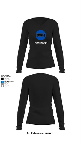 Women's Long Sleeve Vneck Shirt, East Montgomery County Sports Association, Spirit Store, Teamtime, Team time, sublimation, custom sports apparel, team uniforms, spirit wear, spiritwear, sports uniforms, custom shirts, team store, custom team store, fundraiser sports, apparel fundraiser