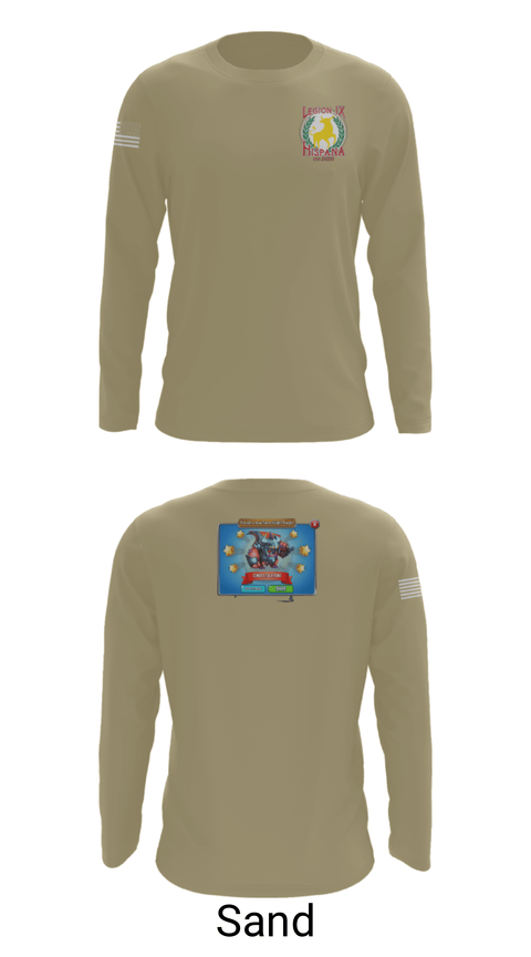 Long Sleeve Performance Shirt, Legion IX, Army, Teamtime, Team time, sublimation, custom sports apparel, team uniforms, spirit wear, spiritwear, sports uniforms, custom shirts, team store, custom team store, fundraiser sports, apparel fundraiser