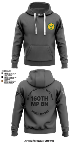 Hoodie, 160th mp bn, Army, Teamtime, Team time, sublimation, custom sports apparel, team uniforms, spirit wear, spiritwear, sports uniforms, custom shirts, team store, custom team store, fundraiser sports, apparel fundraiser