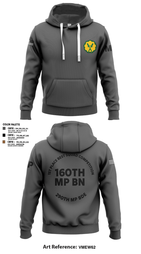 Hoodie, 160th mp bn, Army, Teamtime, Team time, sublimation, custom sports apparel, team uniforms, spirit wear, spiritwear, sports uniforms, custom shirts, team store, custom team store, fundraiser sports, apparel fundraiser