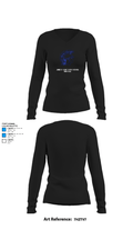 James B Hunt High School Football 49047350 Women's Long Sleeve V-neck Shirt - 34