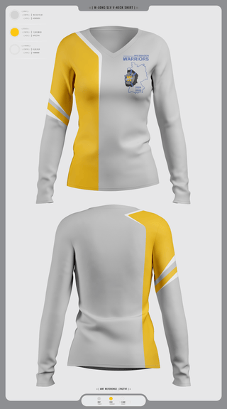 Womens Long Sleeve Vneck Shirt 1, Wiesbaden warriors, Wrestling, Teamtime, Team time, sublimation, custom sports apparel, team uniforms, spirit wear, spiritwear, sports uniforms, custom shirts, team store, custom team store, fundraiser sports, apparel fundraiser