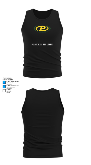 Tank Top, Placer Jr. Hillmen, Football, Teamtime, Team time, sublimation, custom sports apparel, team uniforms, spirit wear, spiritwear, sports uniforms, custom shirts, team store, custom team store, fundraiser sports, apparel fundraiser