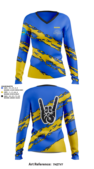 Womens Long Sleeve Vneck Shirt, MAKONA, E-Sports, Teamtime, Team time, sublimation, custom sports apparel, team uniforms, spirit wear, spiritwear, sports uniforms, custom shirts, team store, custom team store, fundraiser sports, apparel fundraiser