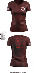 Charlie Company Cobras 69081058 Women's Short Sleeve V-neck Shirt - 1