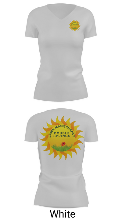 Double Springs Lawn Maintenance 68991877 Women's Short Sleeve V-neck Shirt - 19